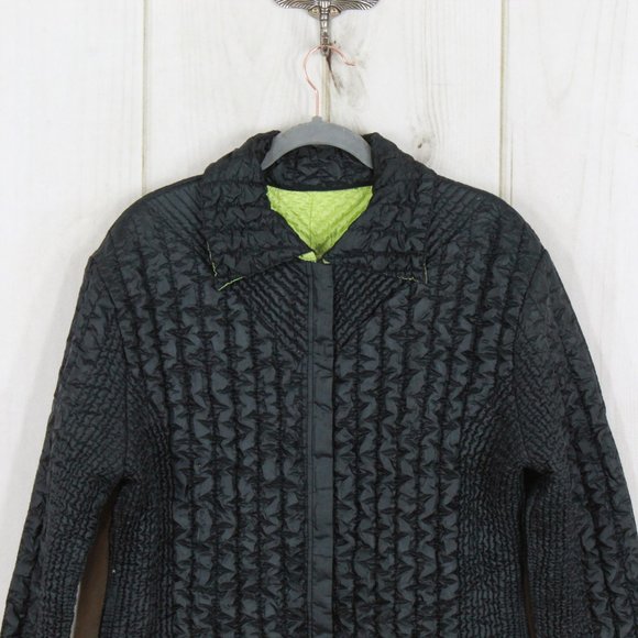 UBU Green Black Reversible Quilted Crinkle Packable Jacket Size XL - Picture 7 of 12